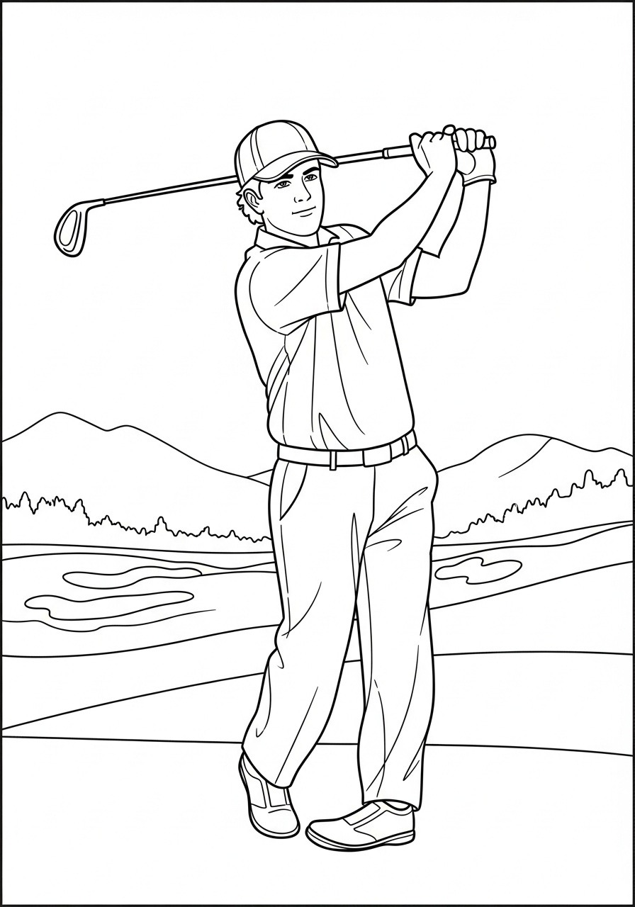 disegni golf da colorare online