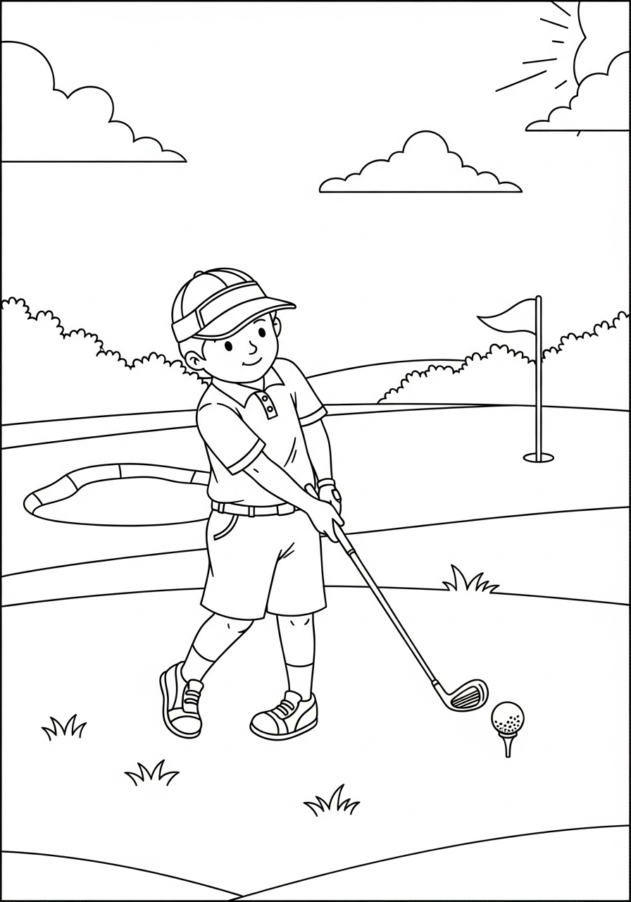 golf da colorare facile