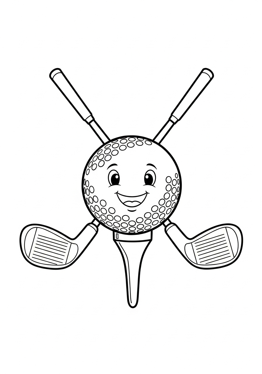 golf da colorare bambini