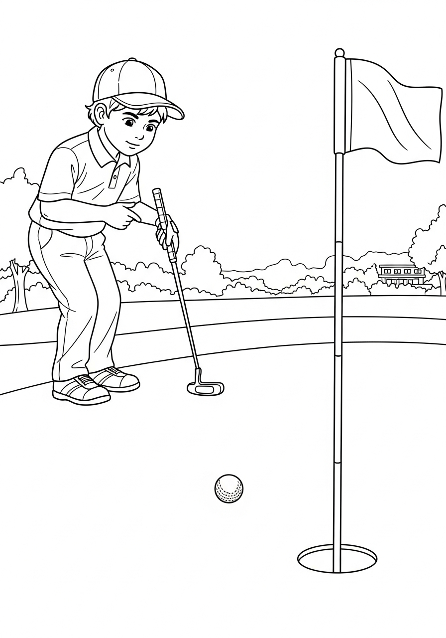 golf da colorare e stampare gratis