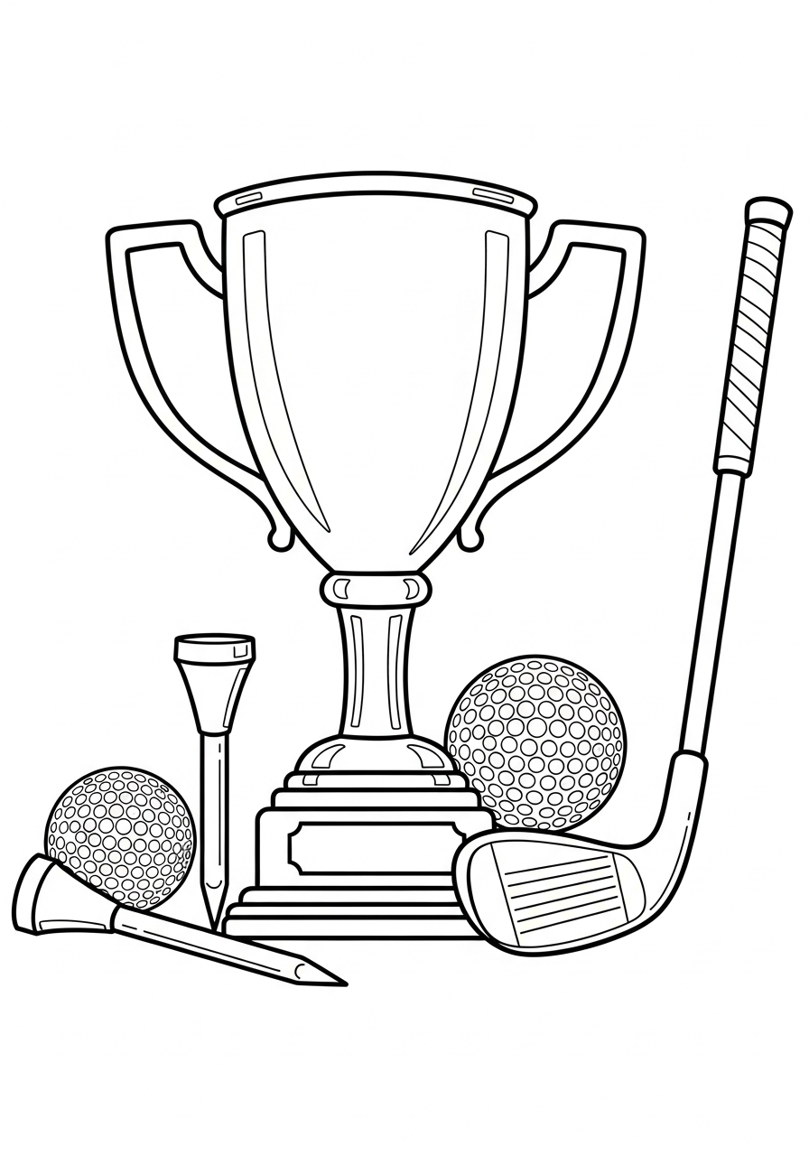 disegno golf da colorare e stampare