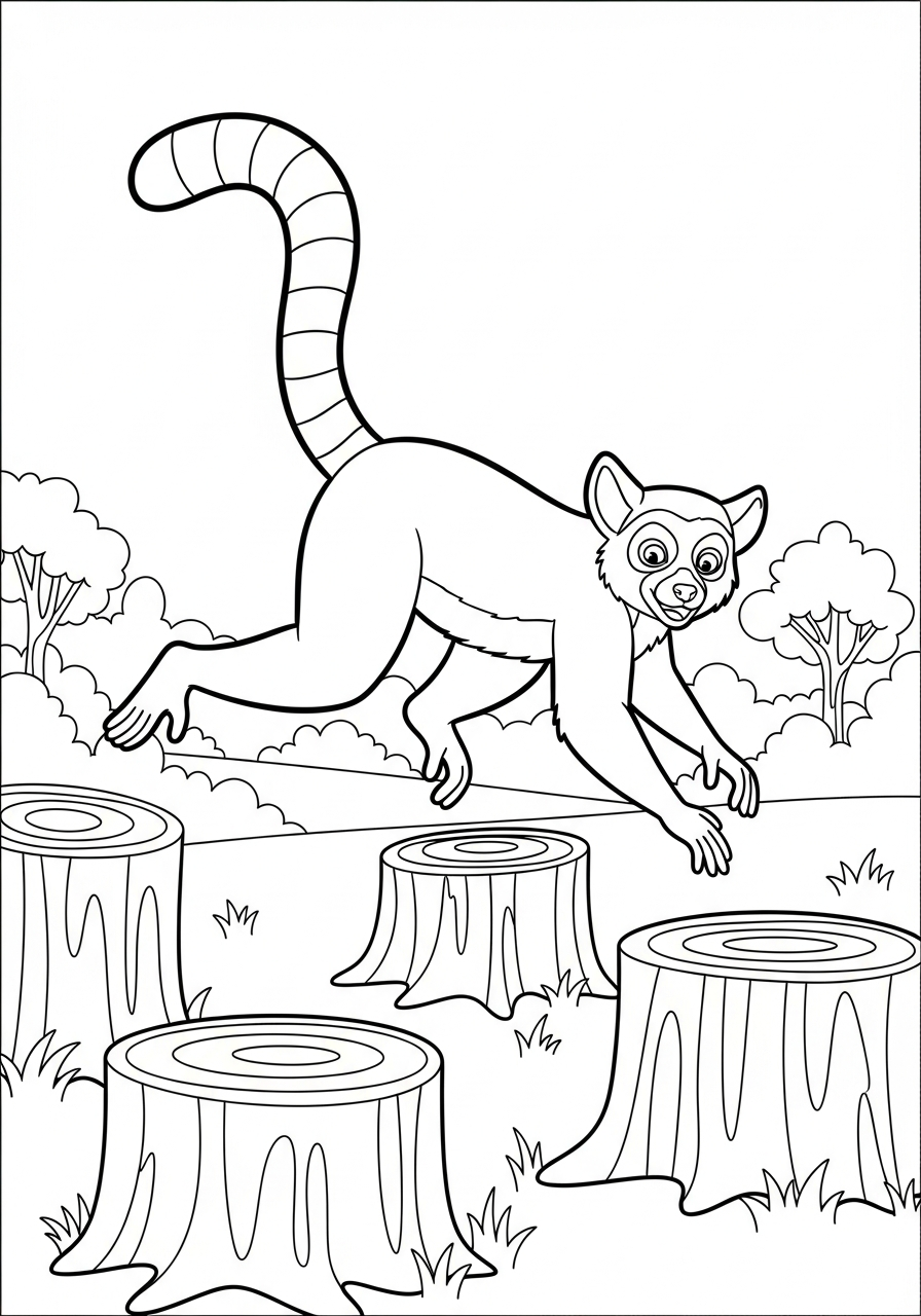 Lemure 11 disegno di lemure da stampare e colorare