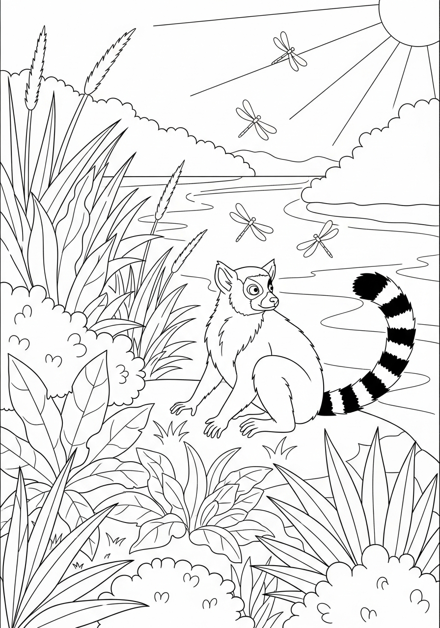 Lemure 4 foto di lemure da colorare