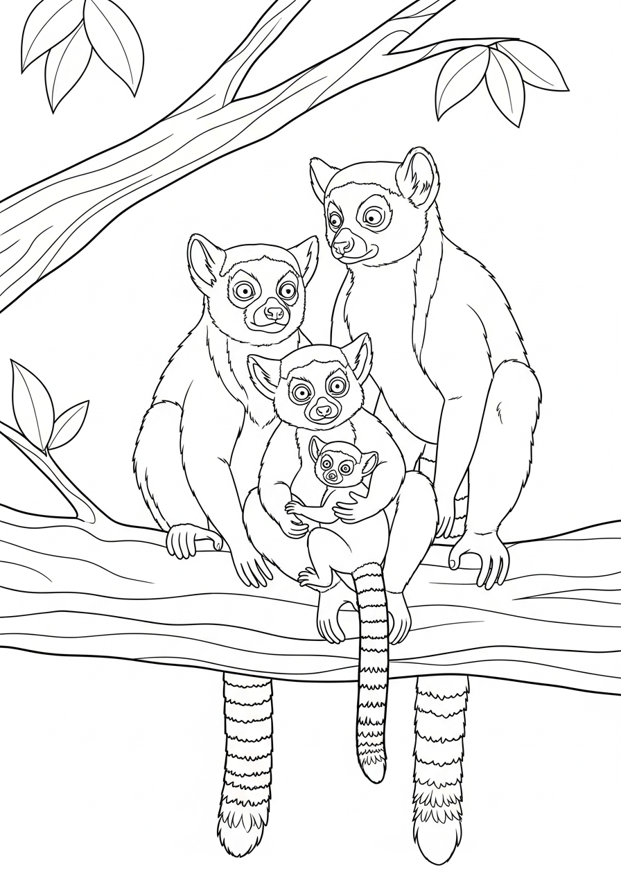 Lemure 19 disegni da colorare per bambini pdf lemure