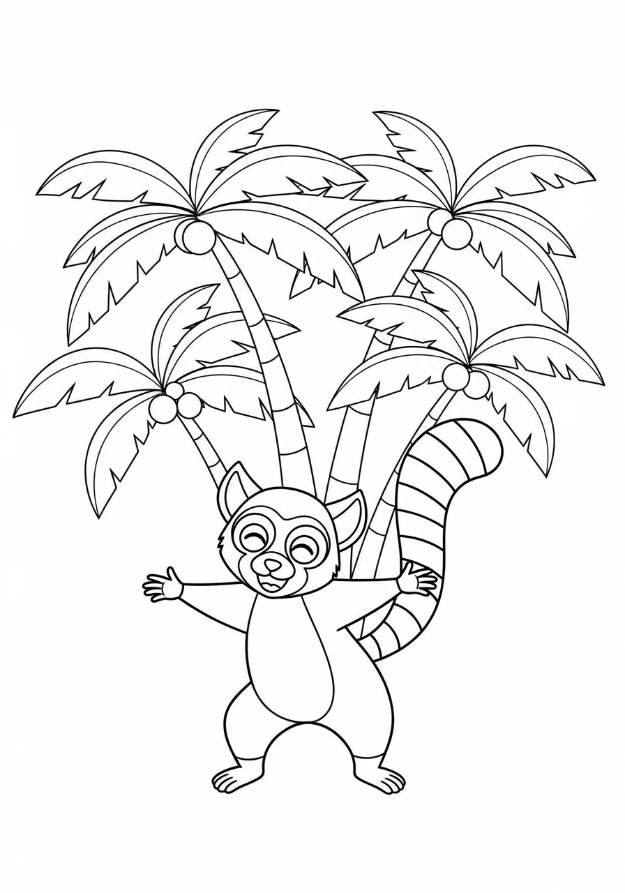Lemure 17 immagini da colorare lemure gratis 1