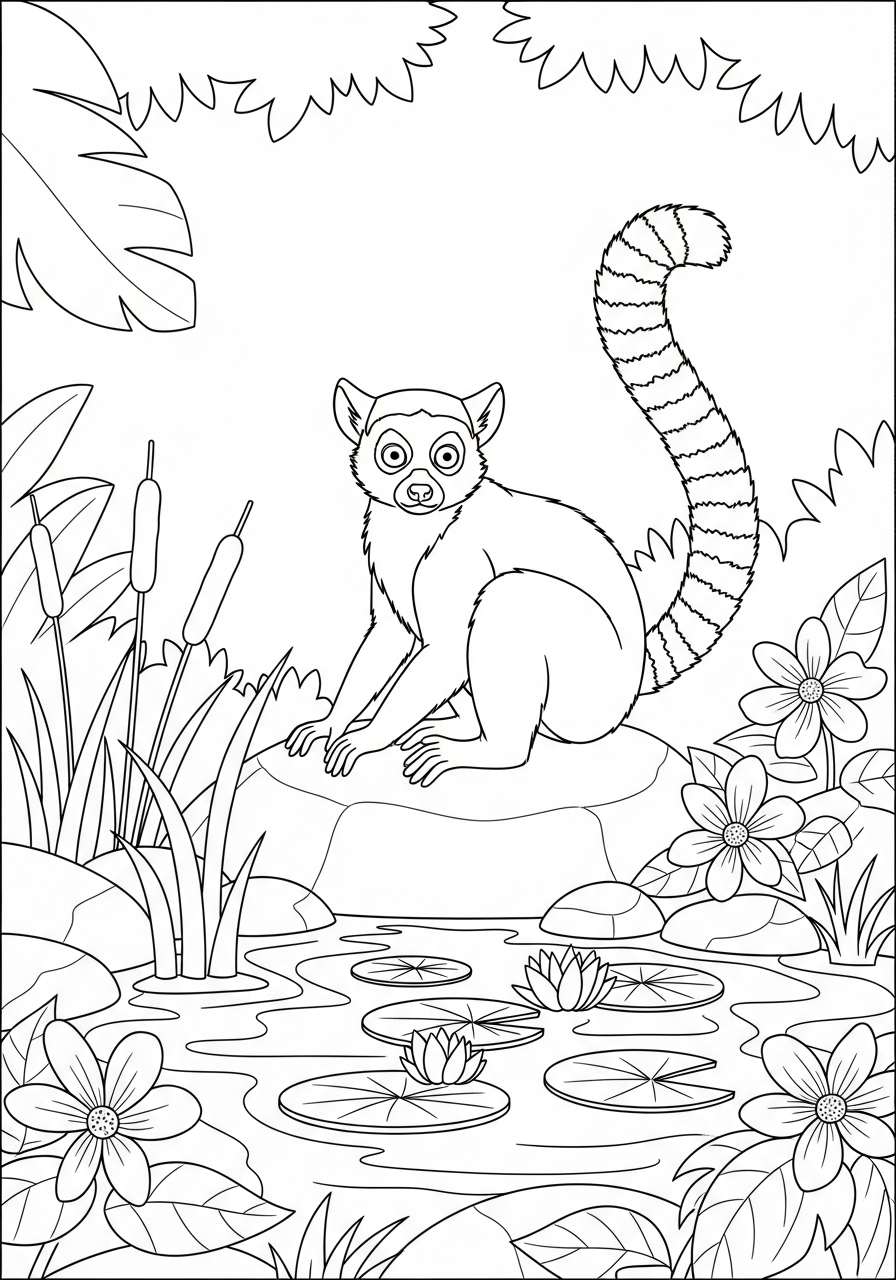 Lemure 16 immagini da colorare lemure gratis