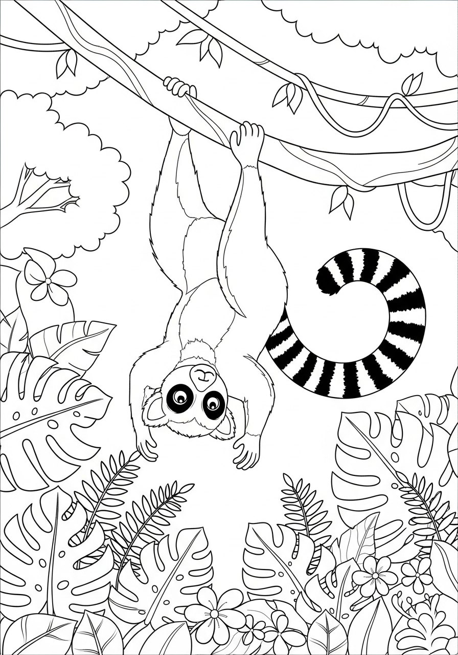 Lemure 15 immagini di lemure da stampare e colorare