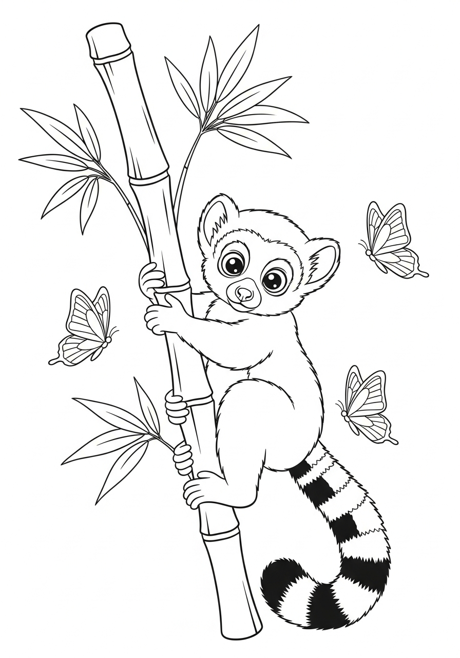 Lemure 14 immagine di lemure da colorare