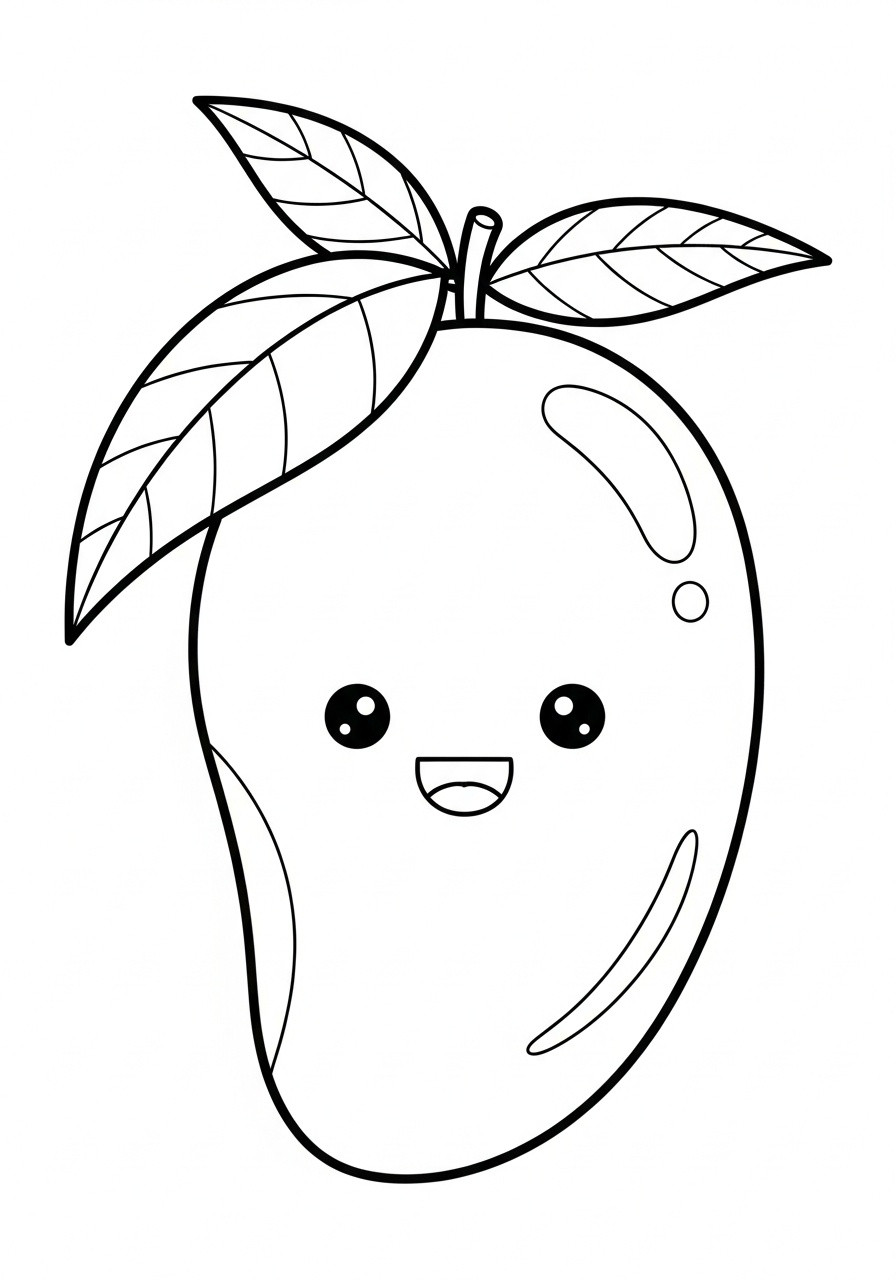 mango da stampare e colorare per bambini 1
