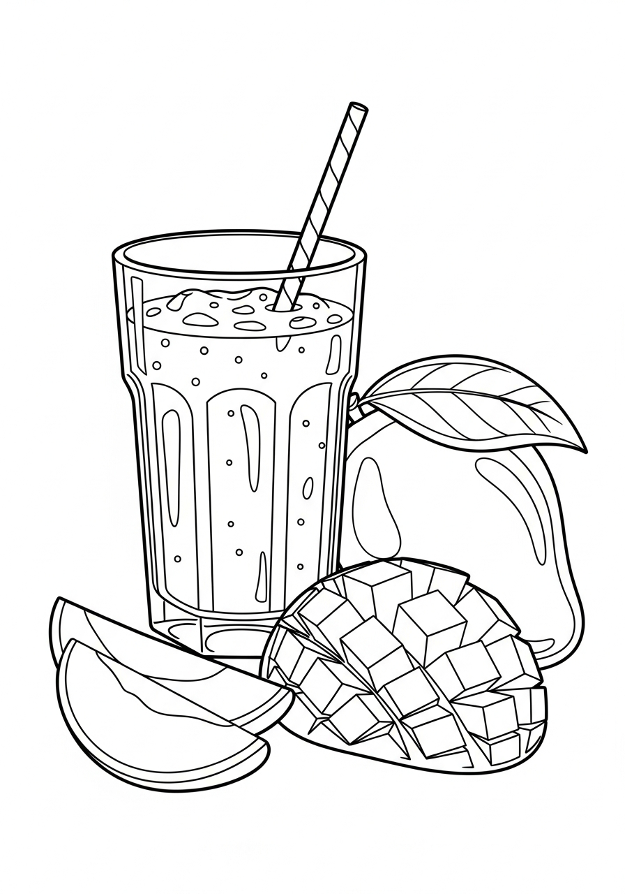 da colorare mango disegno facile bambini 1