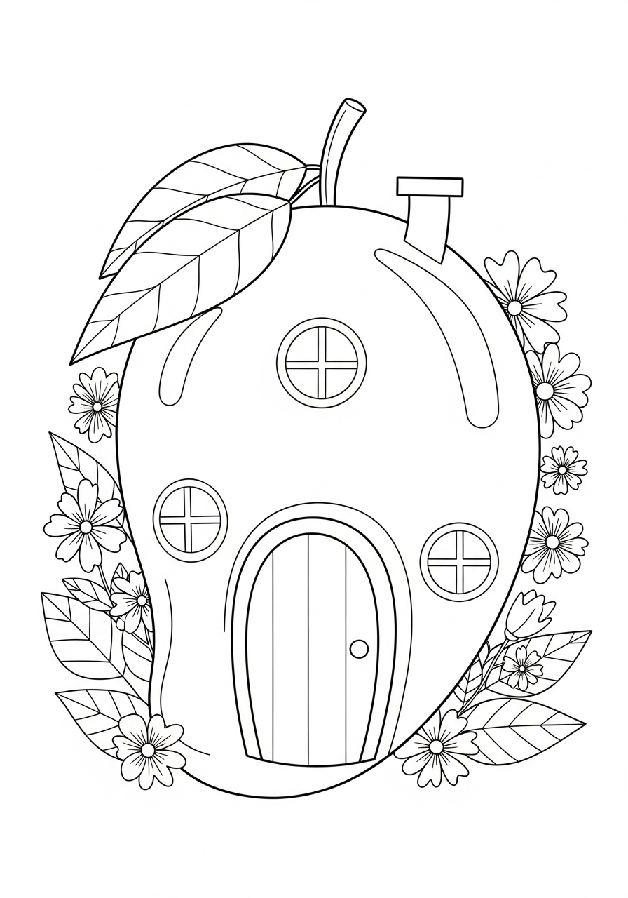 foto di mango da colorare