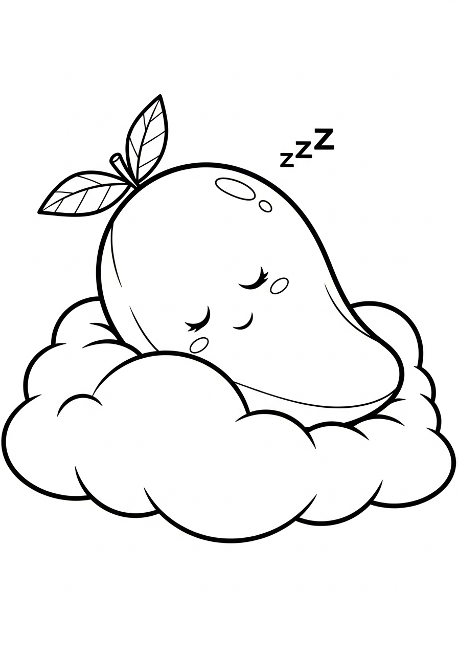 mango da stampare e colorare per bambini