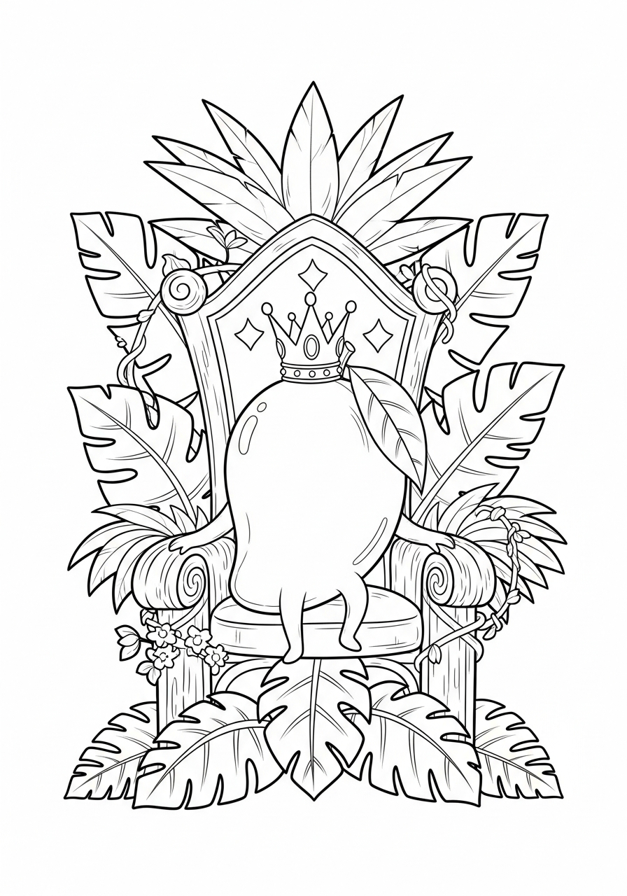 da colorare mango disegno facile bambini