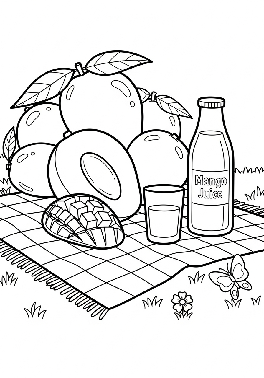 disegno mango da colorare per bambini