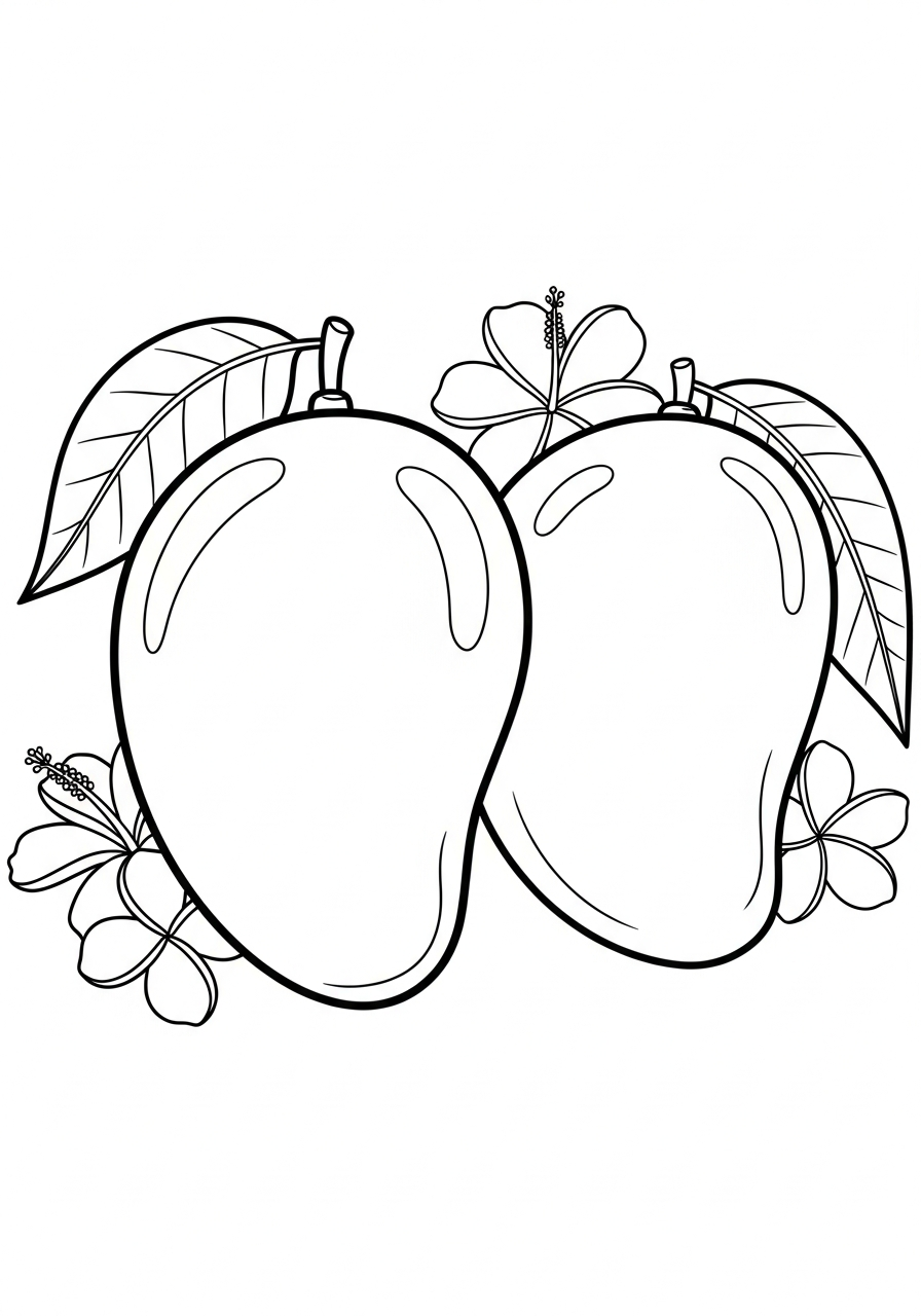 immagini da colorare di mango