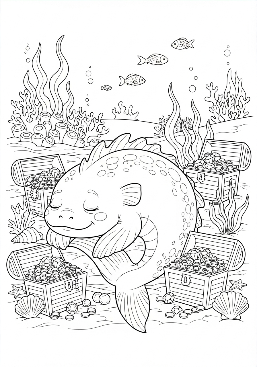 foto mostro marino da colorare