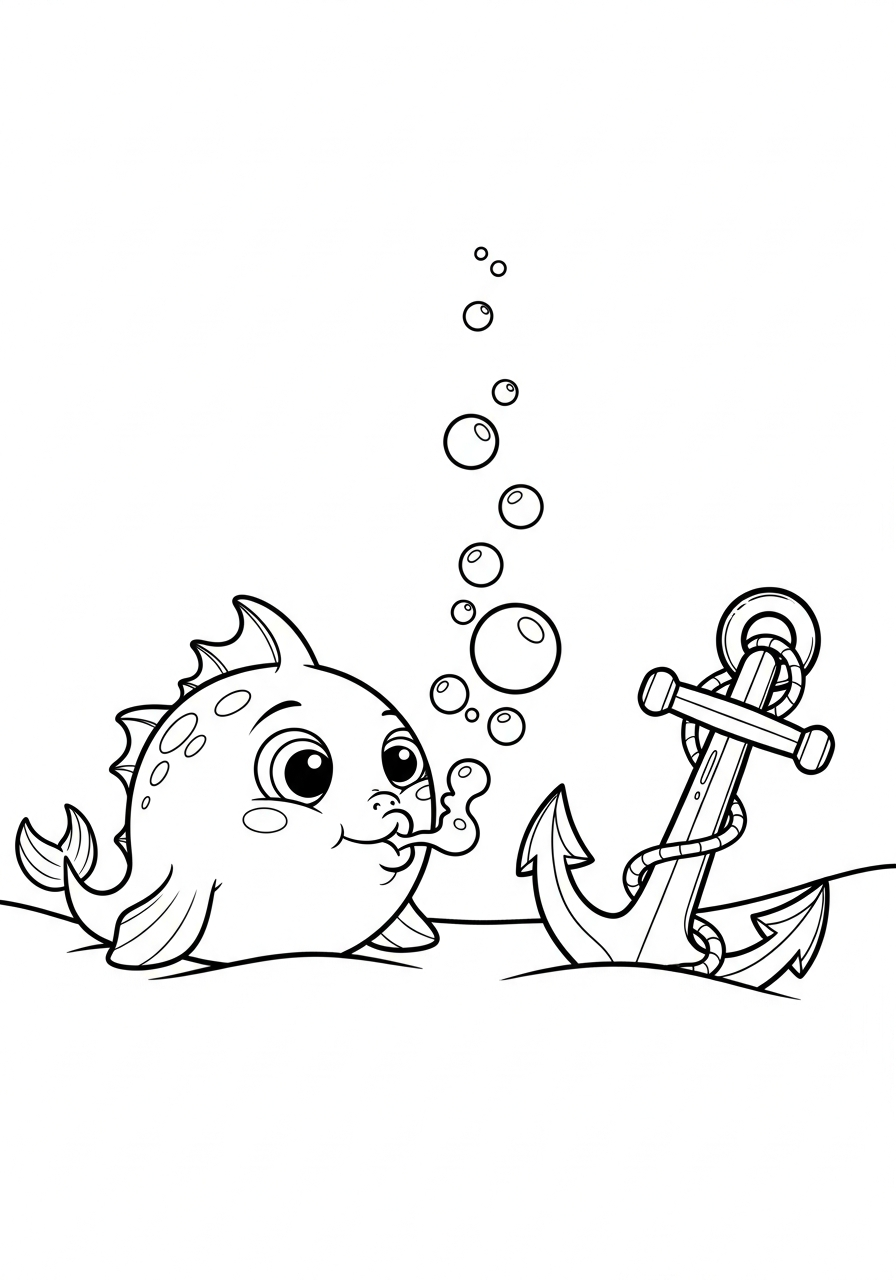 disegni di mostro marino da colorare per bambini