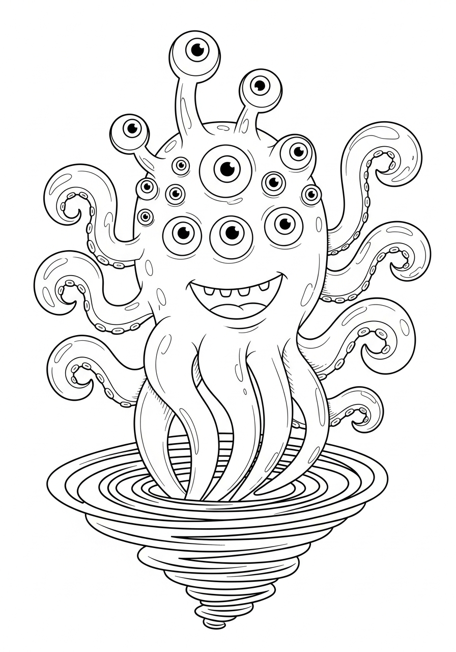 mostro marino da colorare pdf gratis