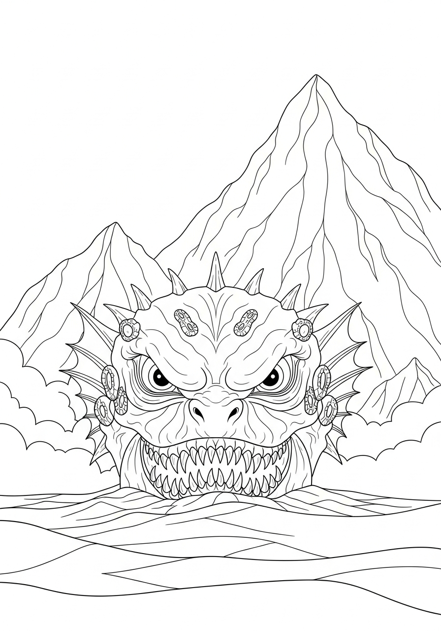 immagini di mostro marino da colorare per bambini