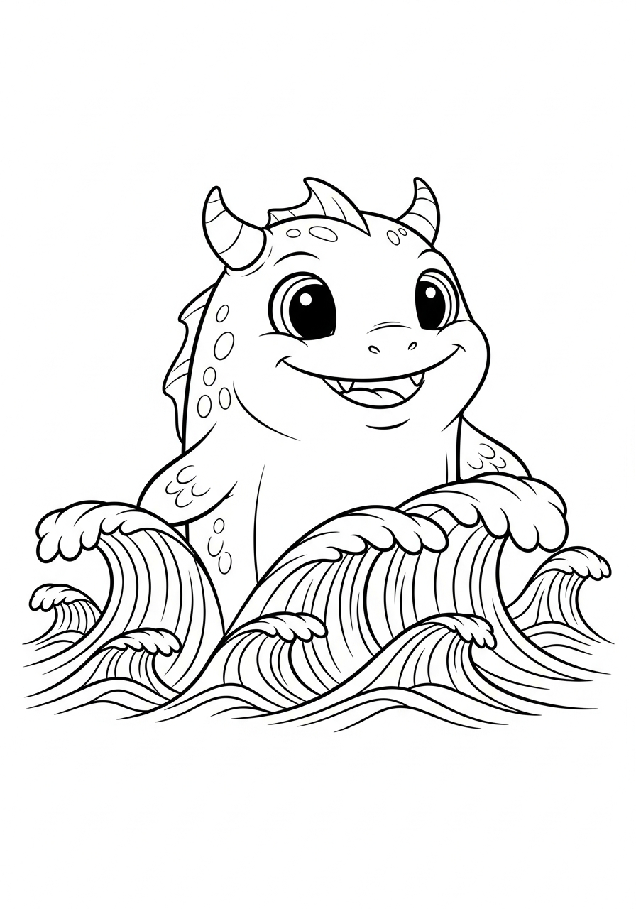 pdf stampare mostro marino da colorare