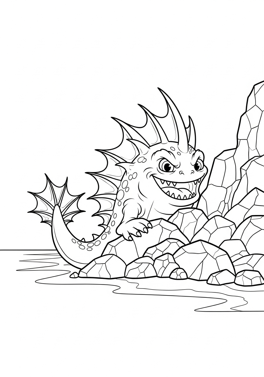 disegni di mostro marino da colorare e stampare