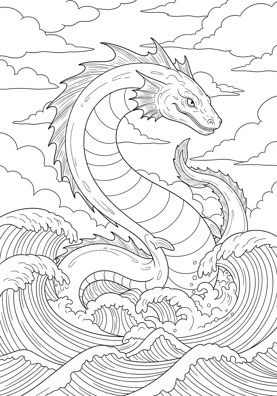 disegno mostro marino da colorare e stampare