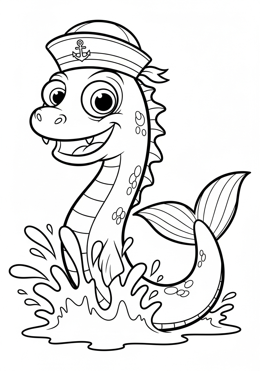 mostro marino da colorare