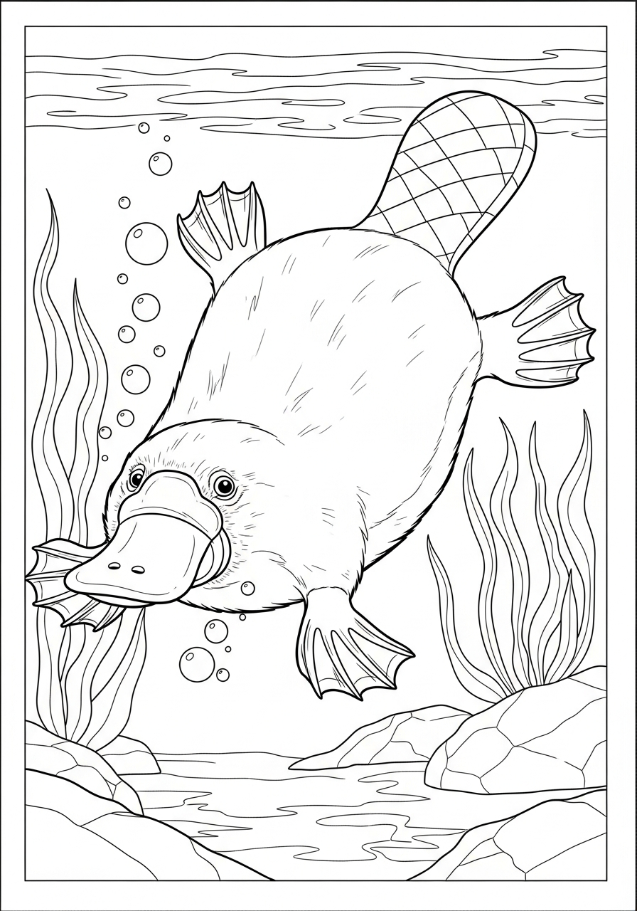 Ornitorinco 20 disegni di ornitorinco da colorare