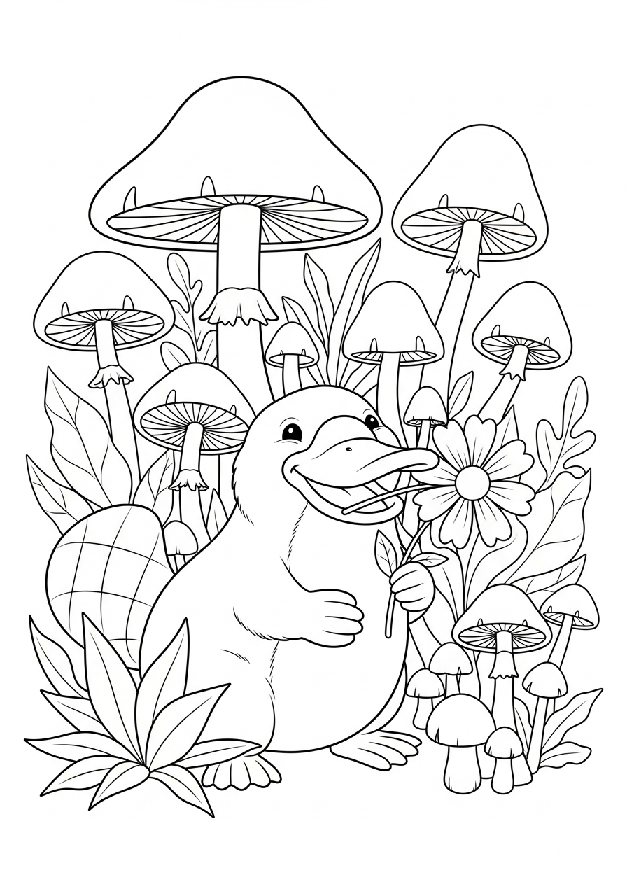 Ornitorinco 10 disegni da colorare gratis per bambini di ornitorinco