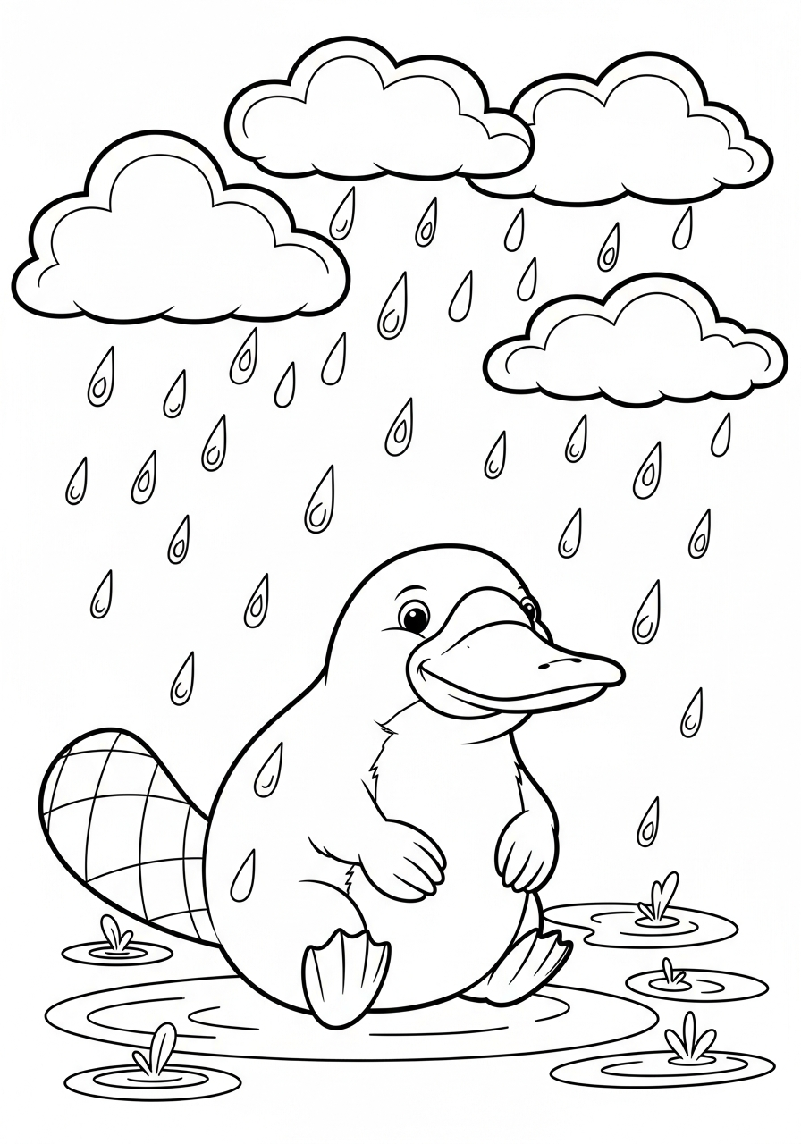 Ornitorinco 7 ornitorinco da colorare facile