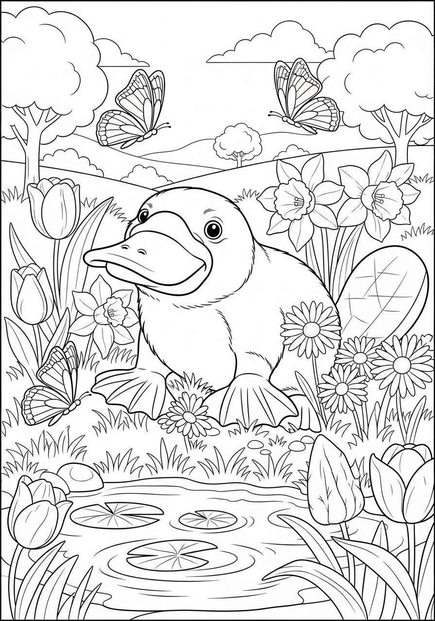 Ornitorinco 5 ornitorinco da colorare pdf gratis