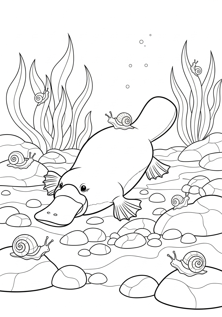 Ornitorinco 3 disegni ornitorinco da colorare per bambini