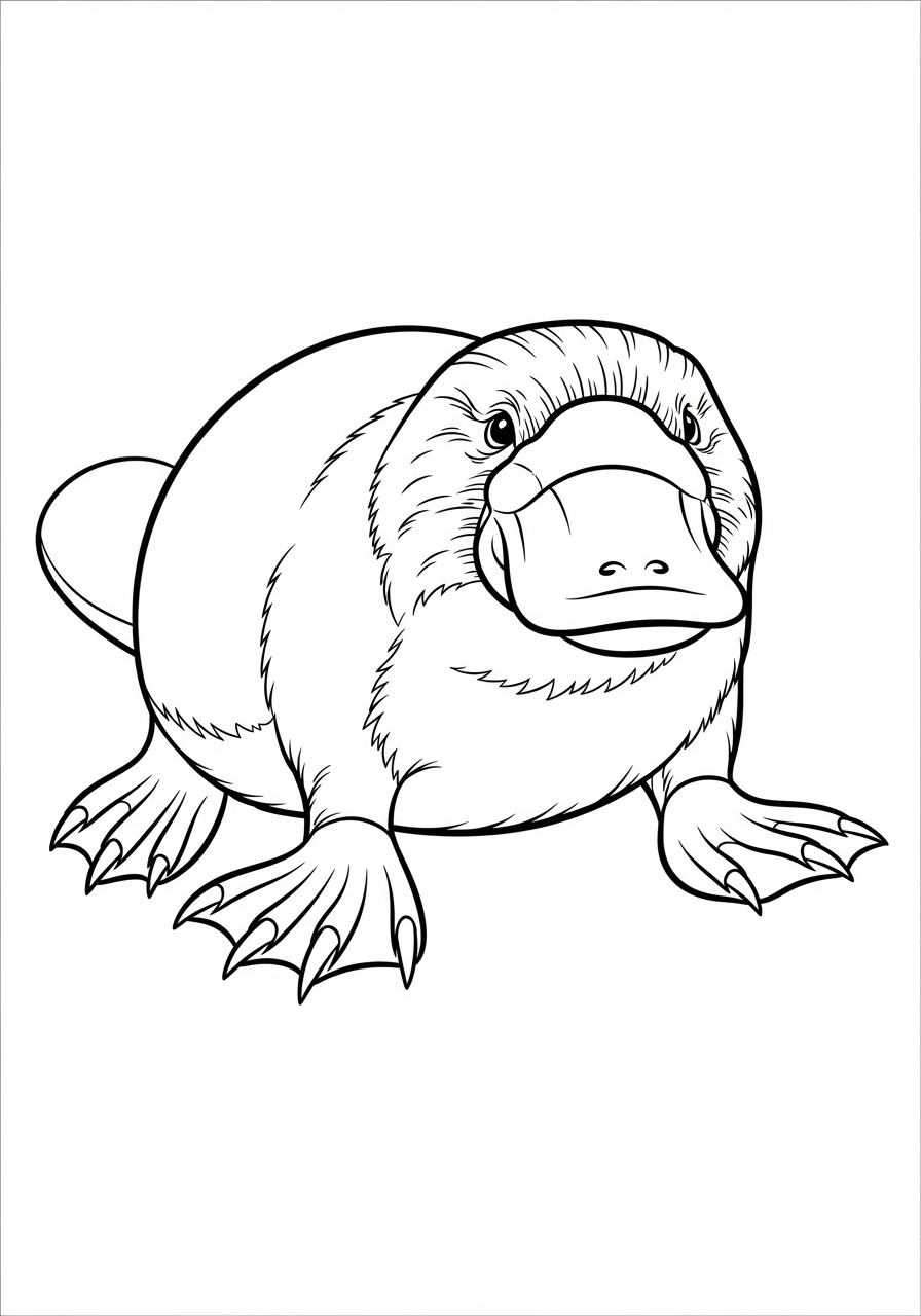 Ornitorinco 2 disegni di ornitorinco da colorare e stampare gratis