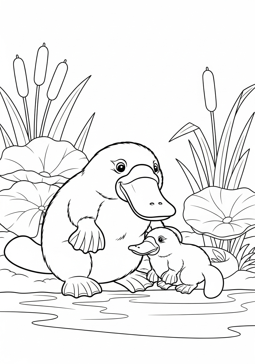 Ornitorinco 16 ornitorinco disegno da colorare