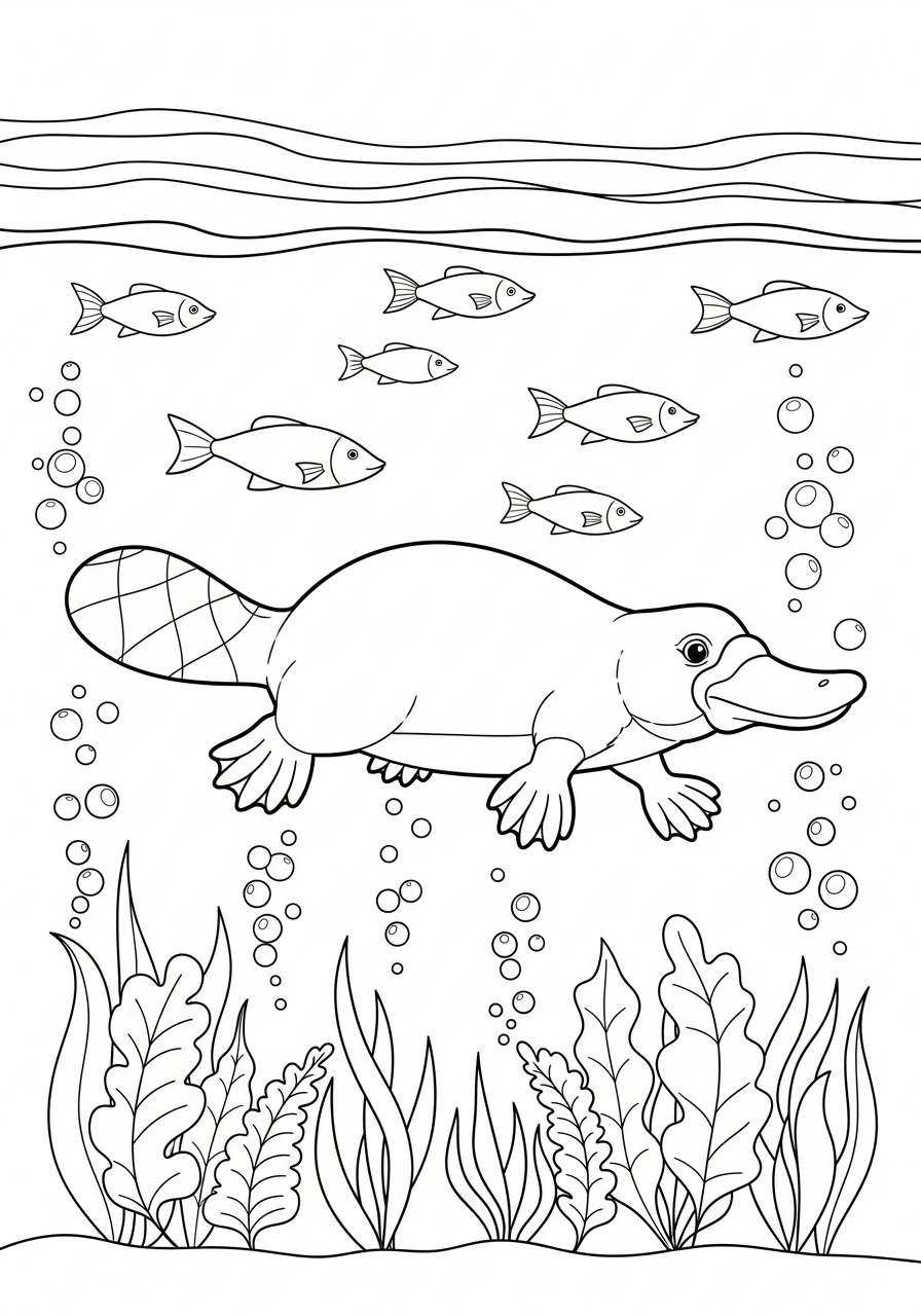 Ornitorinco 14 disegni da colorare per bambini pdf ornitorinco