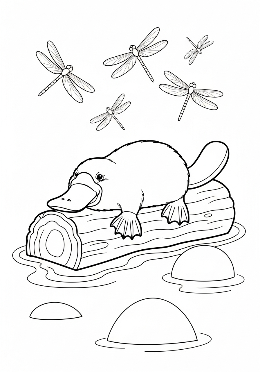 Ornitorinco 13 disegni facili di ornitorinco da colorare