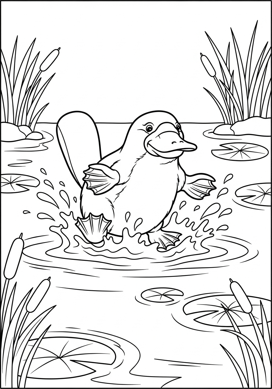 Ornitorinco 12 da colorare ornitorinco disegno facile bambini