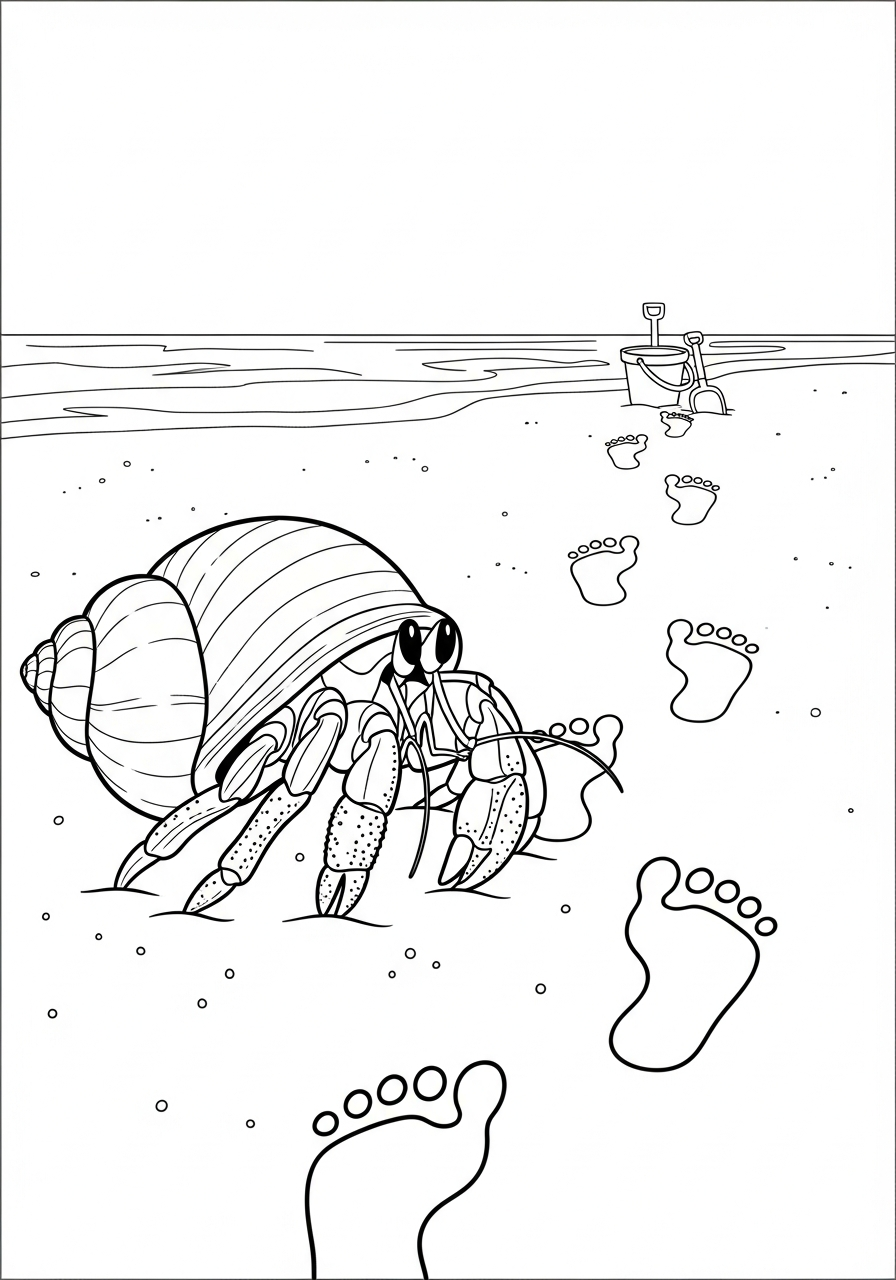 Paguro 12 disegni da colorare per bambini pdf paguro