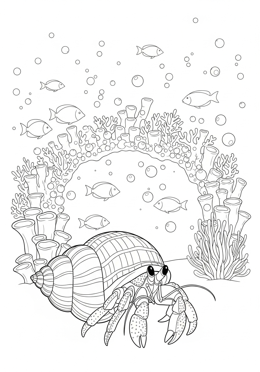 Paguro 11 paguro da stampare e colorare gratis