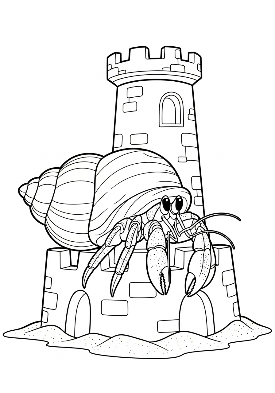 Paguro 7 paguro da colorare facile