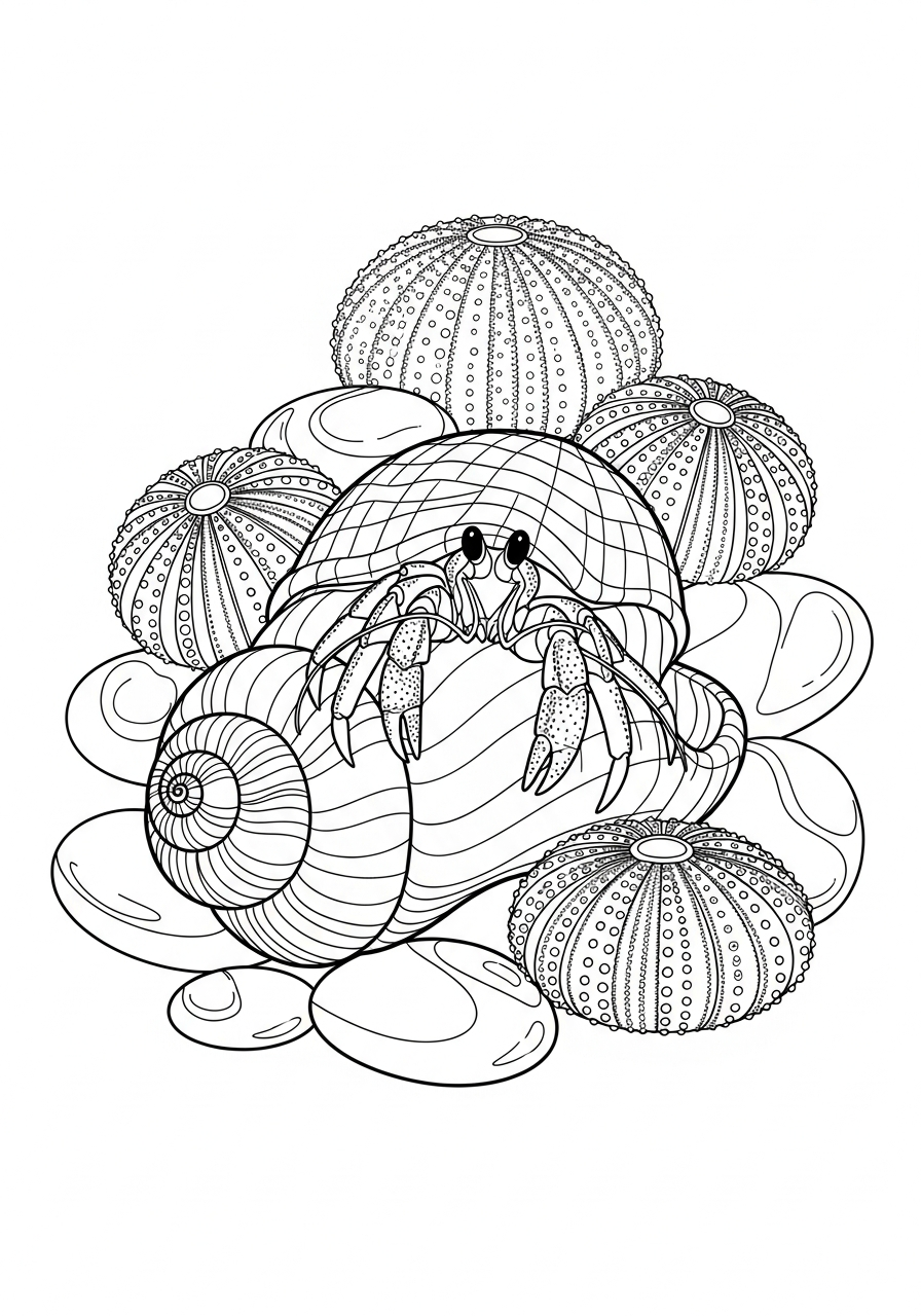 Paguro 5 paguro immagini da colorare per bambini