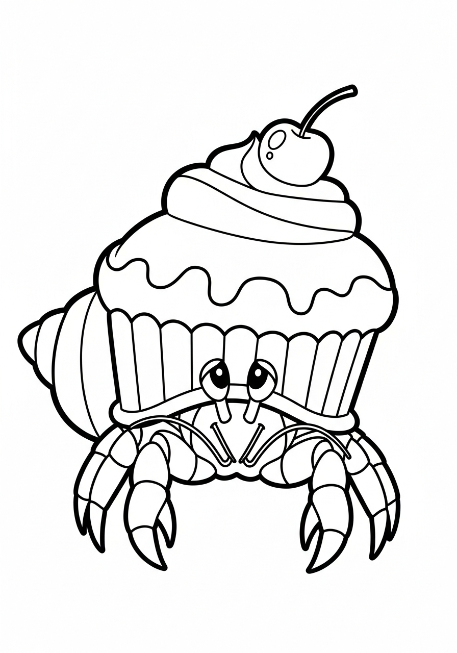 Paguro 4 disegni di paguro da colorare per bambini