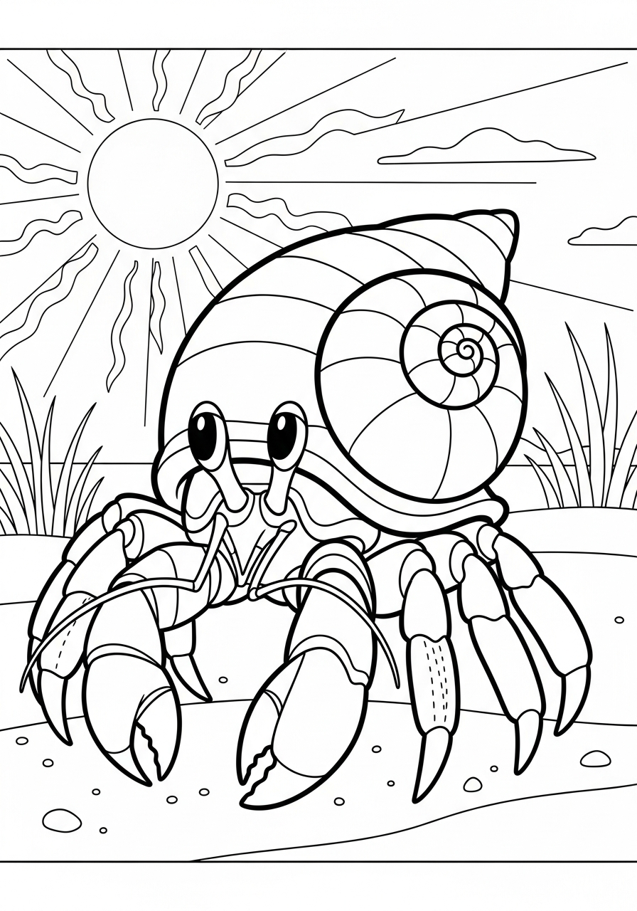 Paguro 20 foto di paguro da colorare