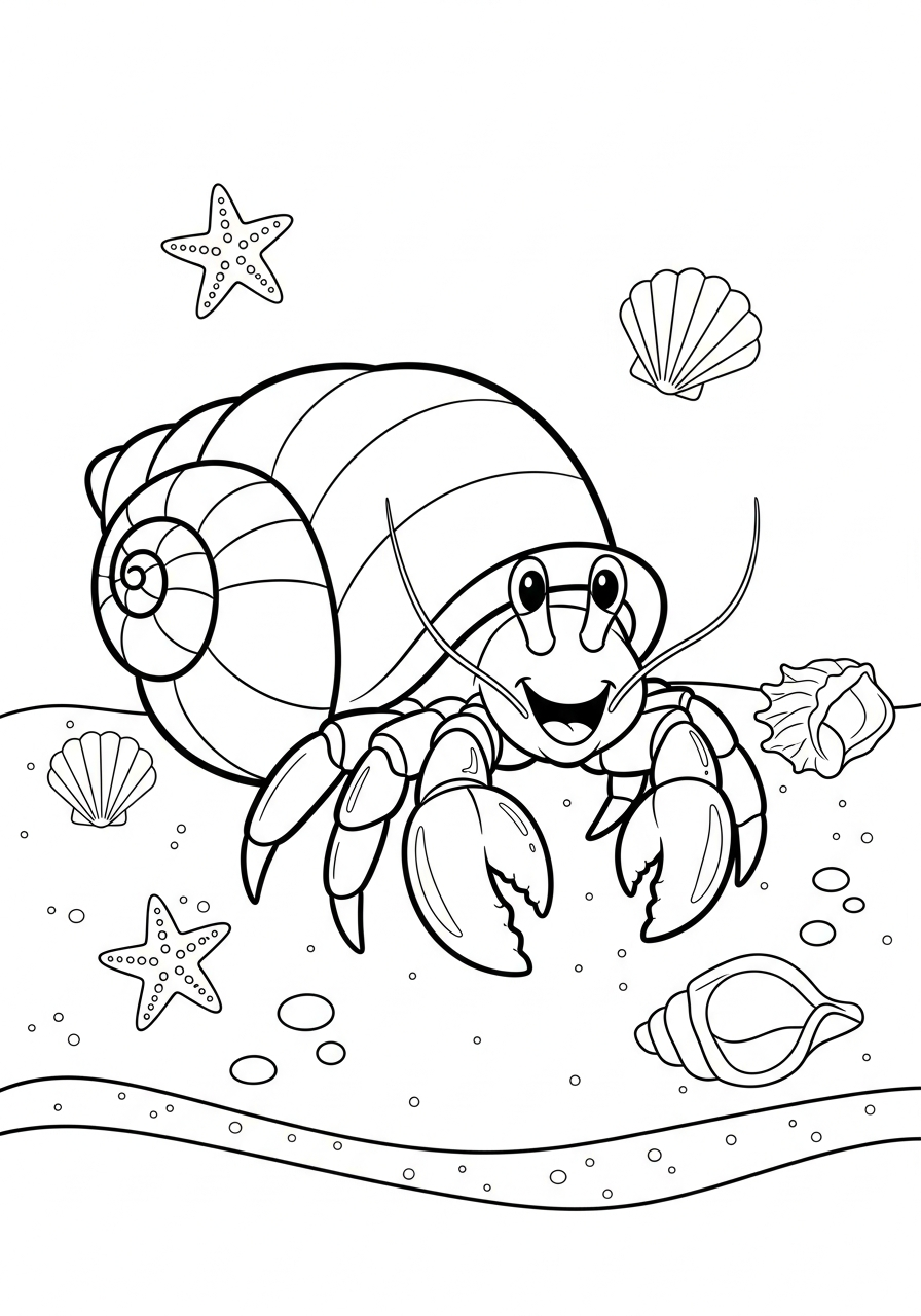 Paguro 19 paguro da colorare bambini