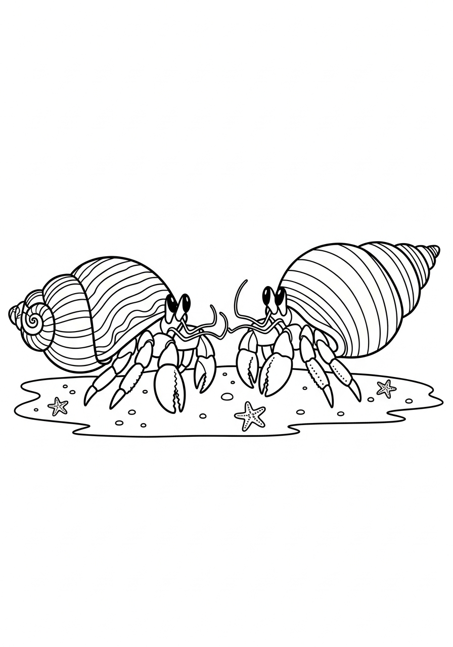 Paguro 17 paguro da colorare e stampare a4