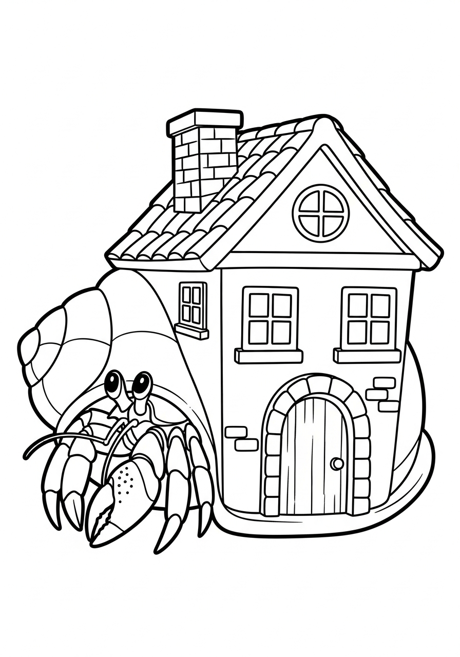 Paguro 15 disegno paguro da colorare 1