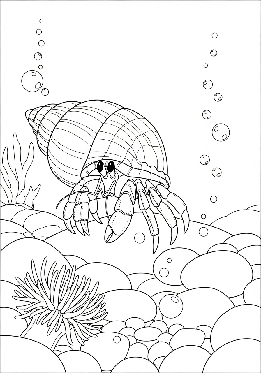 Paguro 13 immagine paguro da colorare
