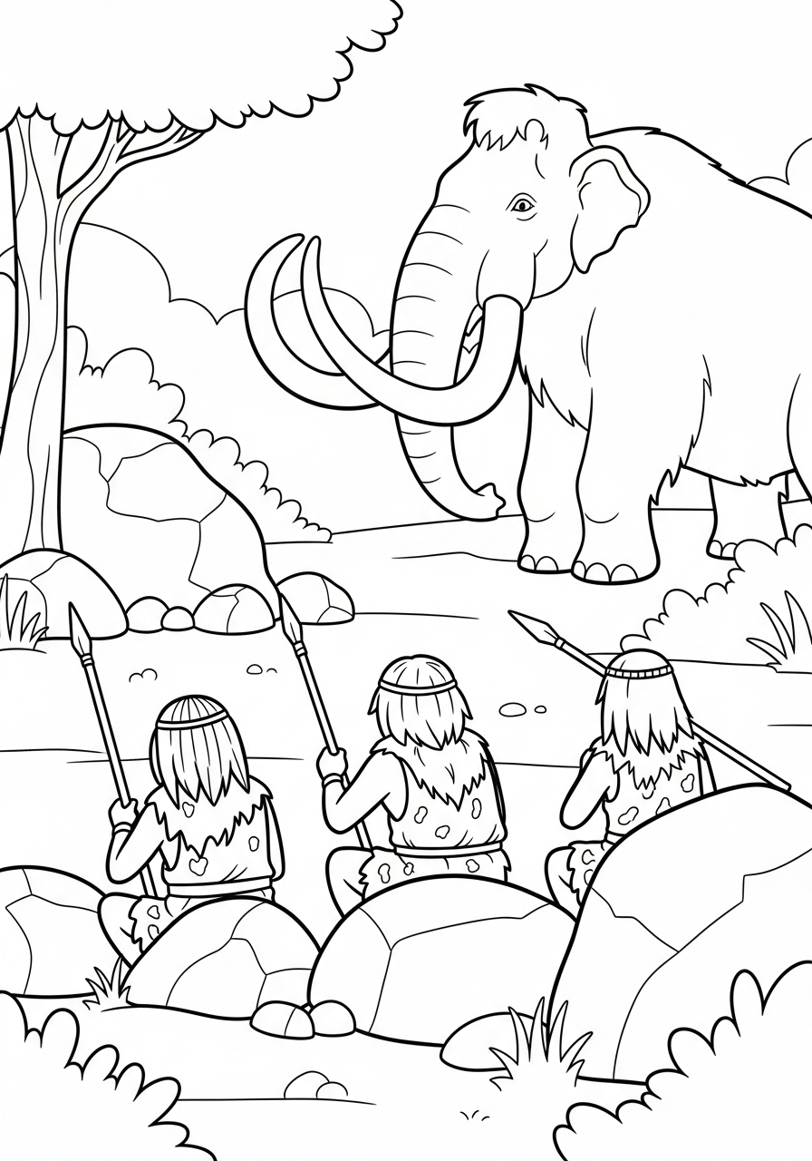 Popoli primitivi 8 disegno popoli primitivi da colorare e stampare