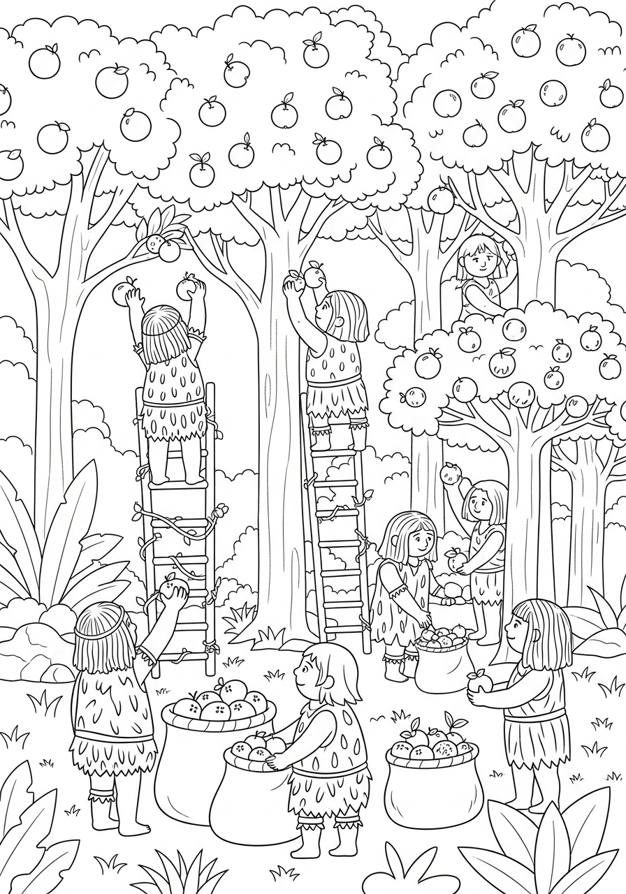 Popoli primitivi 6 disegno di popoli primitivi da stampare e colorare