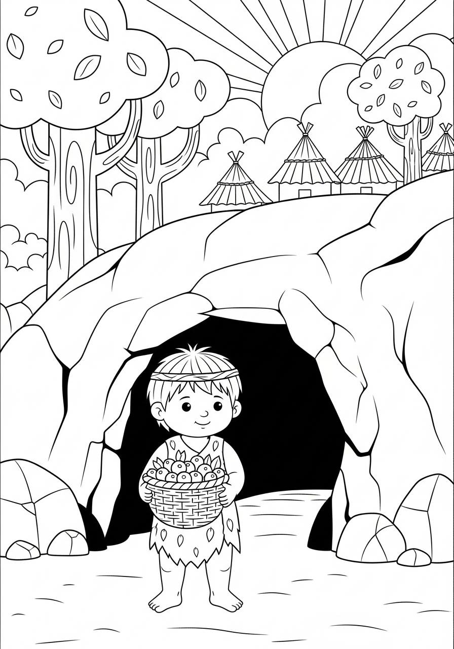 Popoli primitivi 16 disegni da colorare gratis per bambini di popoli primitivi 1